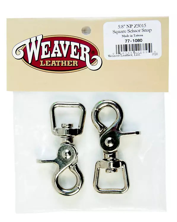 Weaver Leather Bagged Square Scissor Snaps 2 Pack