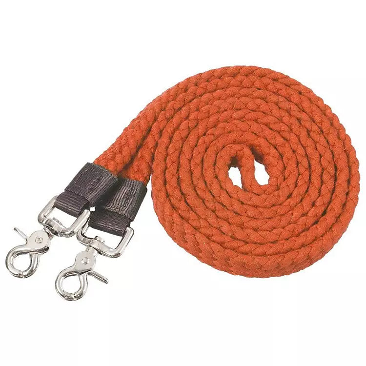 Tough1 Flat Cotton Roping Reins 7ft