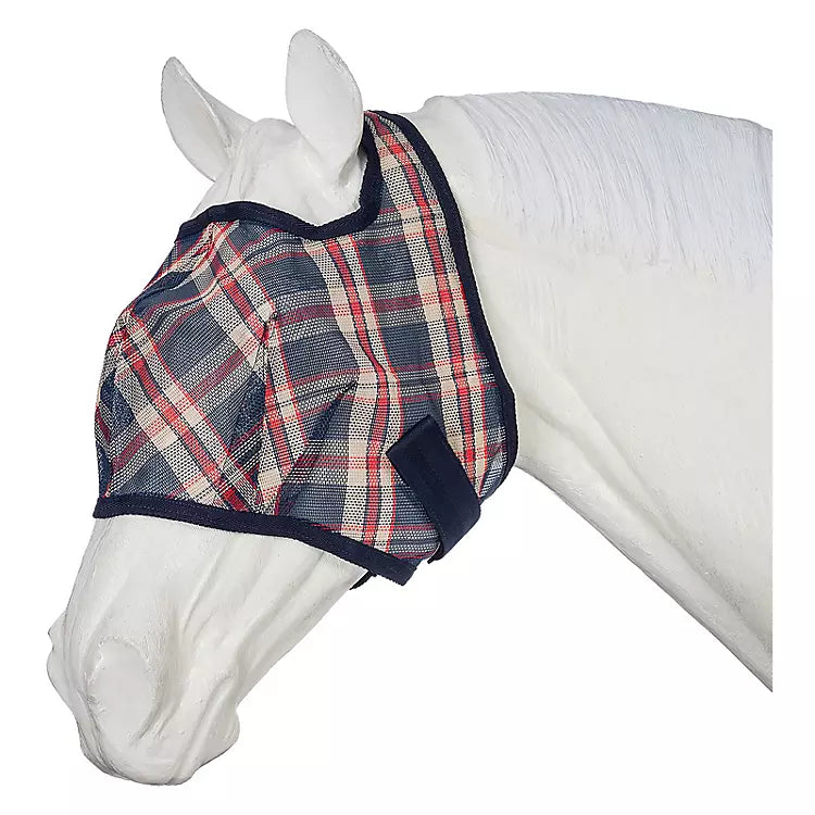 Tough1 Plaid Mesh Fly Mask