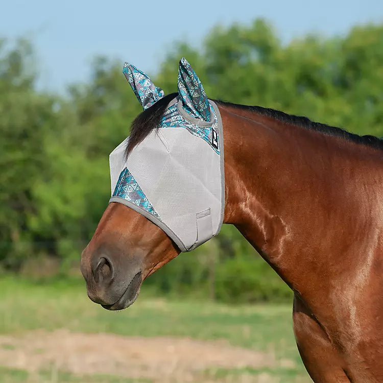 Cashel Crusader Patterned Fly Mask with Ears