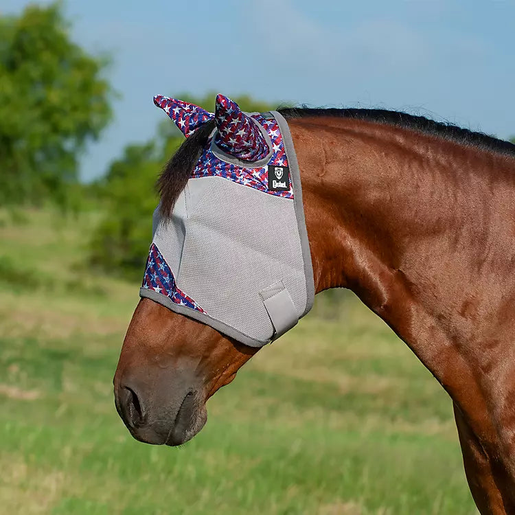 Cashel Crusader Patterned Fly Mask with Ears